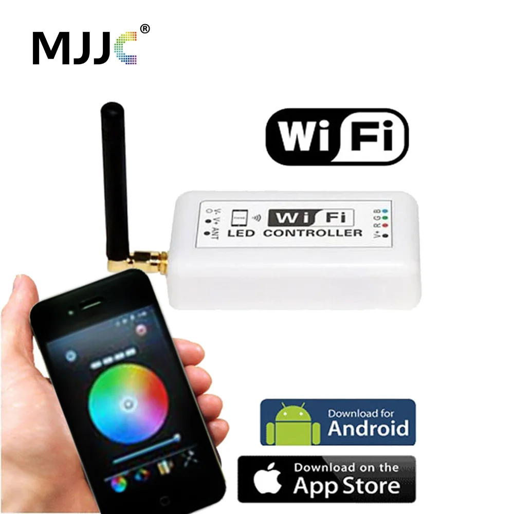 Wi-Fi RGB светодиодный контроллер 12V 24V 12A приложение Android экшн-камера с Wi-Fi подключением диммер контроллер для двойной белый один Цвет Светодиодные ленты светильник