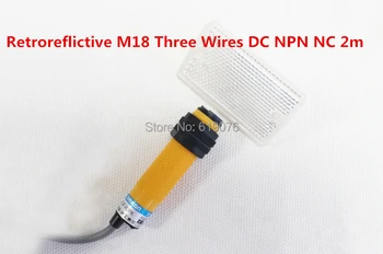 

5Pcs Retroreflictive M18 Three Wires DC NPN NC 2m Detection Distance Photoelectric Sensor Optical Sensor E3F-R2N2