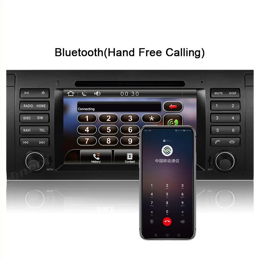 Best Dinpei 7" Car DVD player for BMW 5 Series X5 E53 E39 M5 car Multimedia player  GPS stereo audio Radio Bluetooth Navi 1