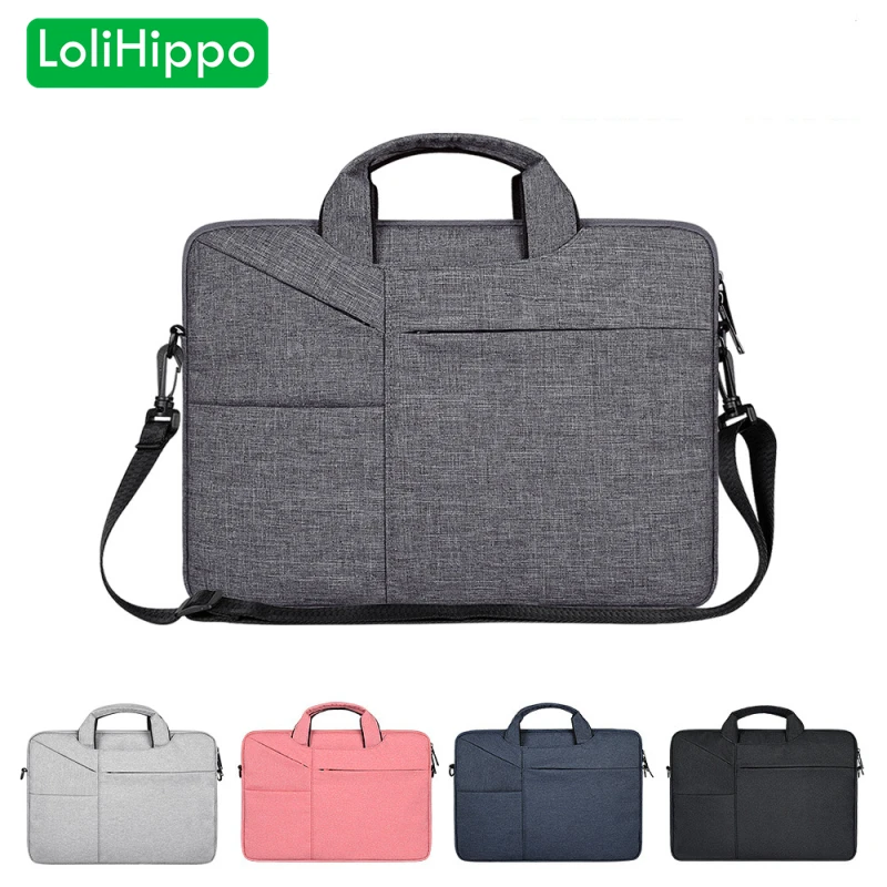 

LoliHippo Laptop Wool Felt Bag 13.3 14.1 15.4 15.6 Inch Notebook Briefcase for Apple Macbook Dell HP Sony Laptop Messenger Bags