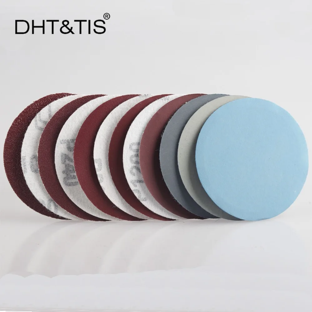 

DHT&TIS 3Inch 100 pieces Sand Paper Hook & Loop Abrasive Sanding Disc for Power Tools Sander with Grit 40 ~ 7000
