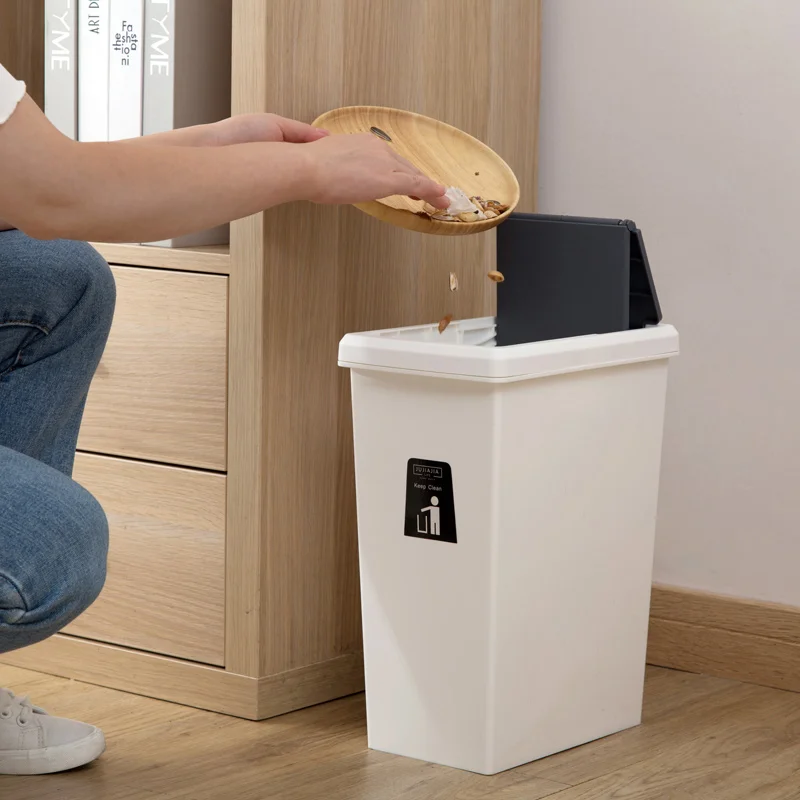 Складная крышка мусорное ведро для дома кухни ванной мусорное ведро бытовой большой пластиковый мусорный бак двойного назначения ящик для хранения мусора