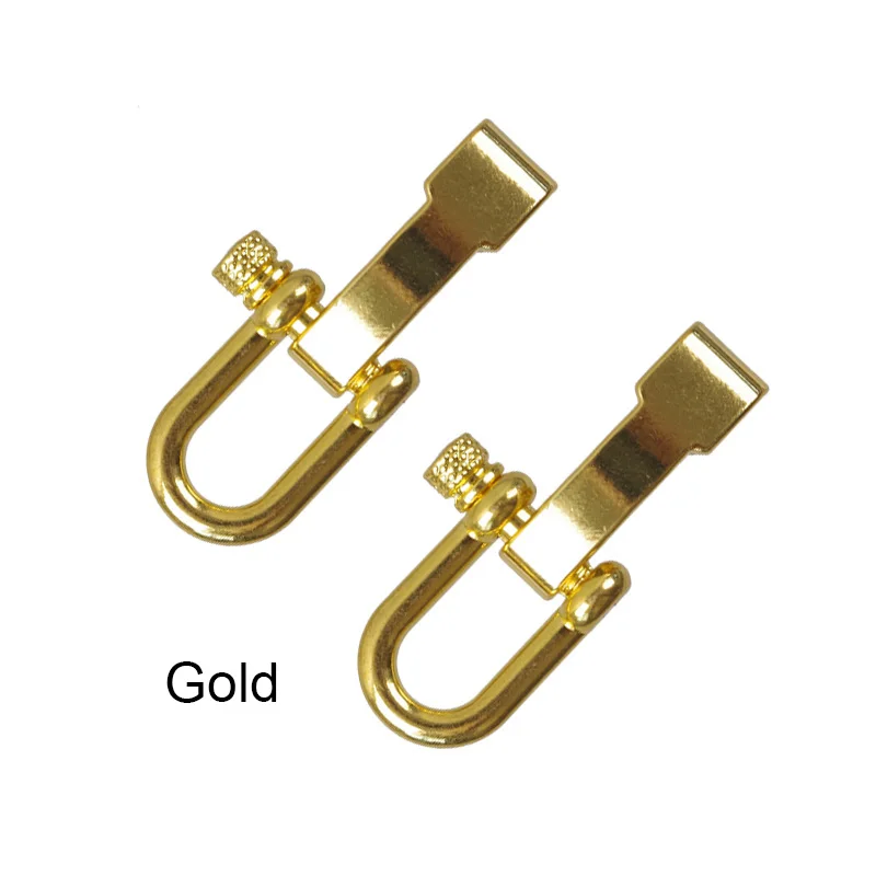 Gold 2 комплекта Регулируемый Браслет Из паракорда якорь Скоба для спорта на открытом воздухе выживания DIY Вязание Ремесло U форма Паракорд пряжки - Цвет: Gold