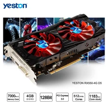 Yeston Radeon RX 550 GPU 4GB GDDR5 128bit Gaming Desktop computer PC Video Graphics Cards support DVI/HDMI
