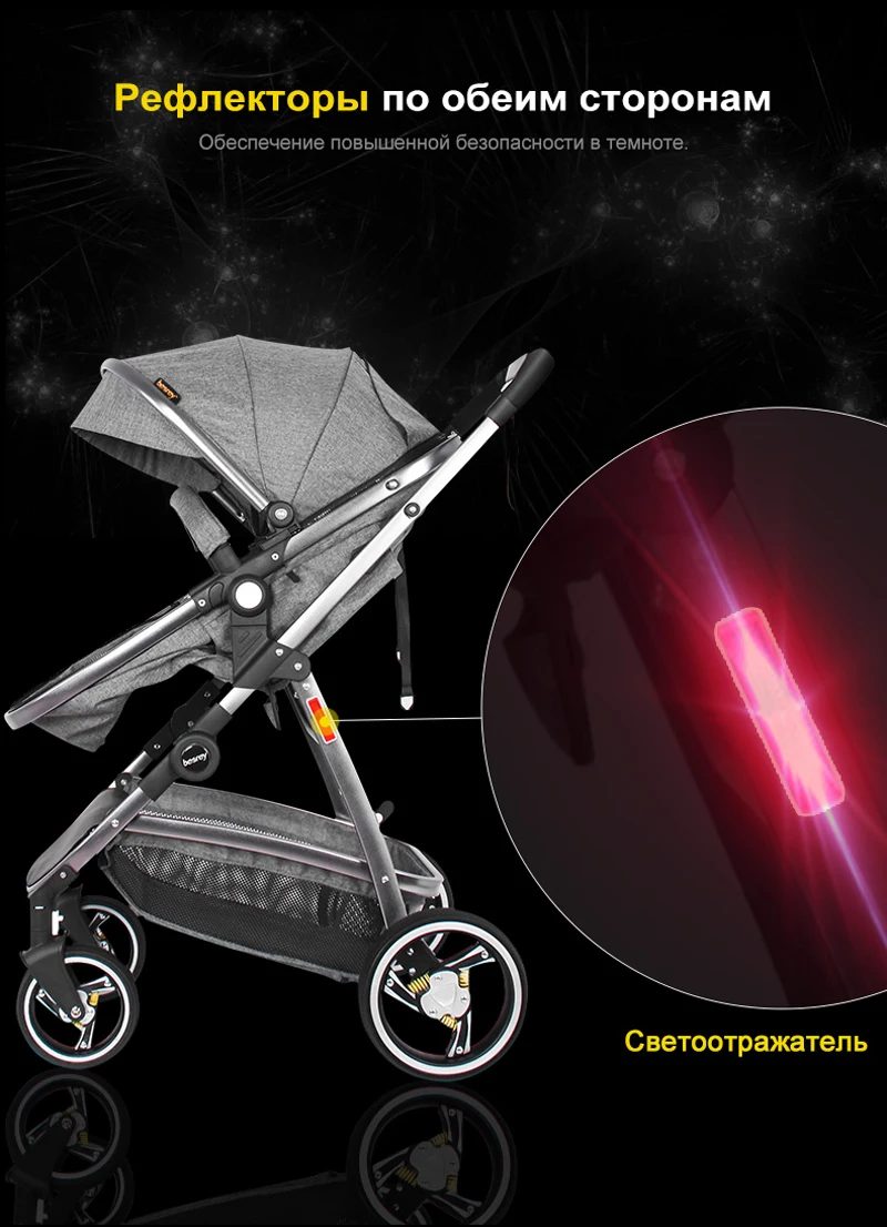Besrey/Детская Коляска 2 в 1; Роскошная Складная коляска для новорожденных; коляска для малышей; коляска для младенцев с высоким пейзажем