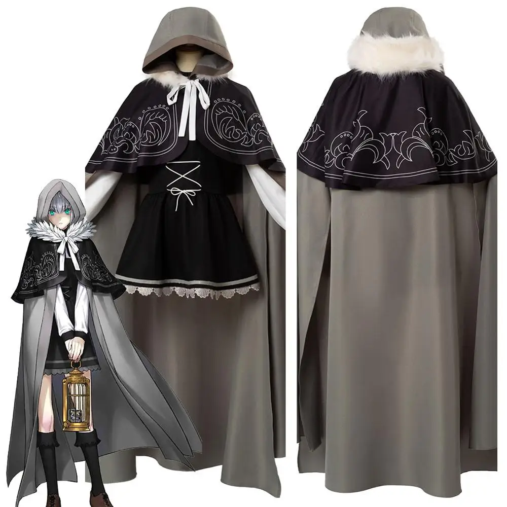 

Anime Fate Grand Order Gray Cosplay Costume Dress Cloak Halloween Carnival Clothing For Women Girls custom Made