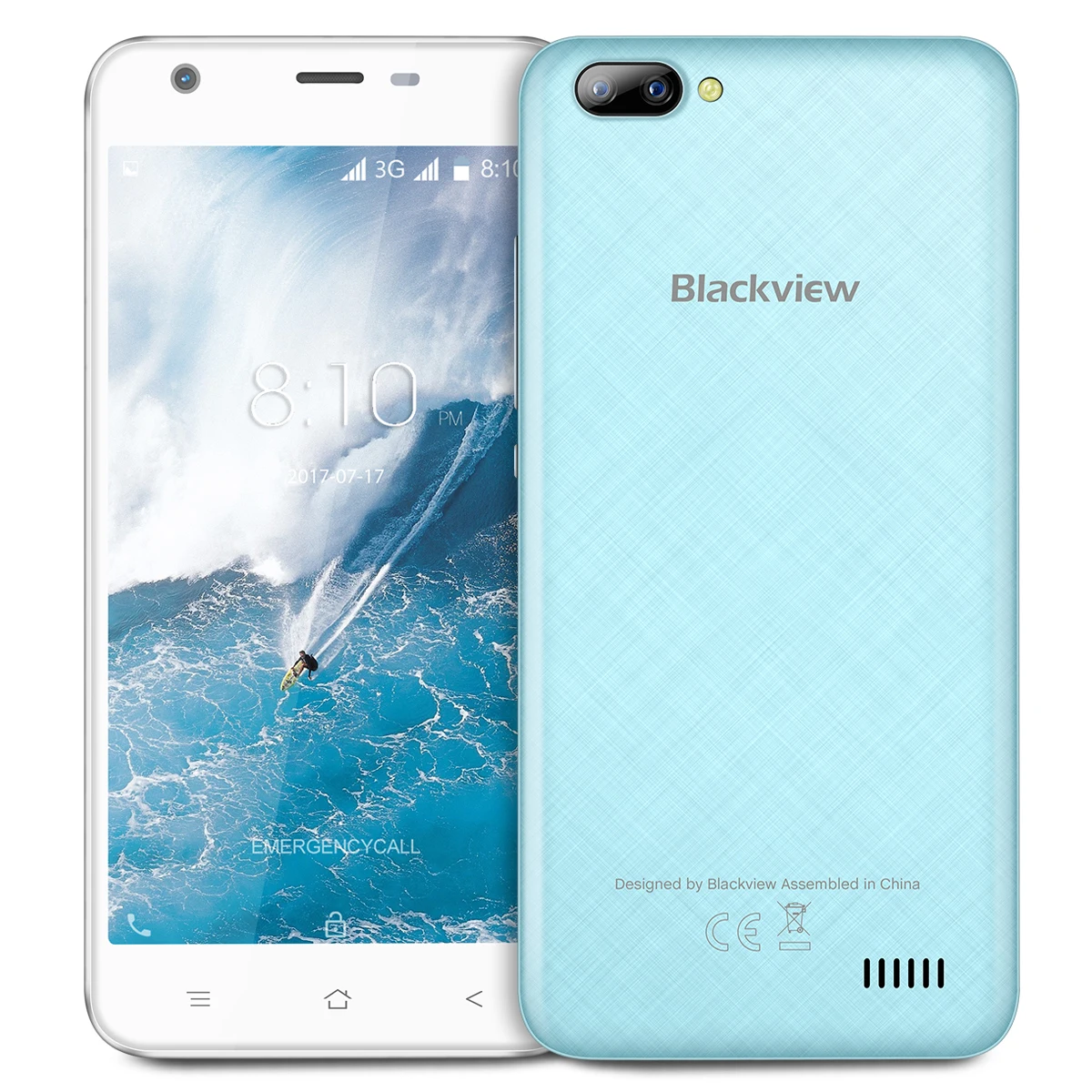 Смартфон Blackview A7, Android 7,0 MT6580A, четырехъядерный мобильный телефон, 1 ГБ ОЗУ, 8 Гб ПЗУ, двойная задняя камера, разблокированный сотовый телефон