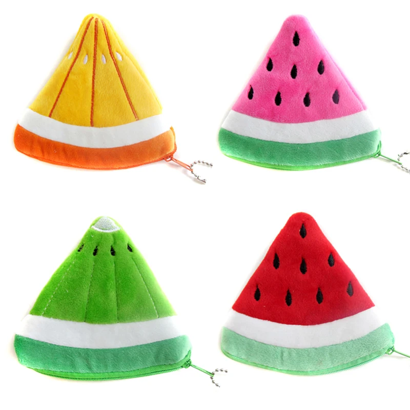  Lovely Children Gifts Fruit Wallets Plush Coin Storage Pouch Watermelon Purses Mini Money Bags SY3126 