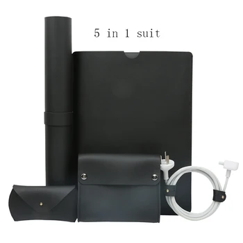 

5 in 1 Luxury PU Leather Bag For Macbook Pro Retina 11 12 New 13 15 2018 2019 Sleeve Laptop Case For Xiaomi Air 13.3 15.6 Cover