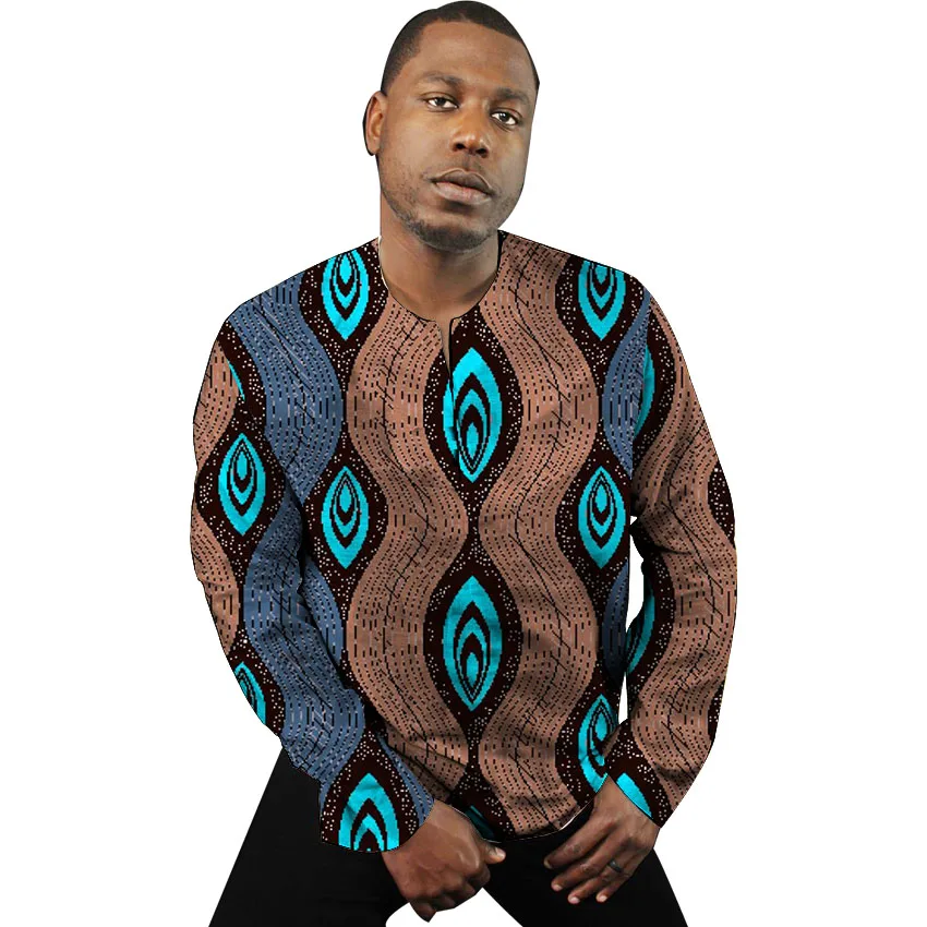 

Fashion Dress TShirt Man's Tees African Print Tops Short Sleeve Man T shirt Custom Made Printed Ankara Africa Clothing For Men