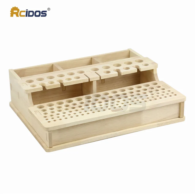 

DB01 Solid Wood tools rack for leather craft work tools Wooden Storage