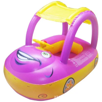

Baby Swim Ring Sunshade Steering wheel Safe Holiday Floating Summer Kids Seat Inflatable Swimming boat toys Water pool tube