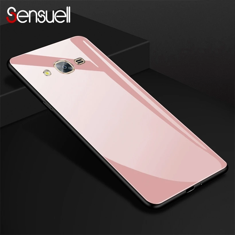 

SENSUELL Glass Case For Samsung Galaxy J7 2015 Phone Cases J7 NXT J700F J700F/DS J700 Glossy Luxury Back Cover Protective Shell