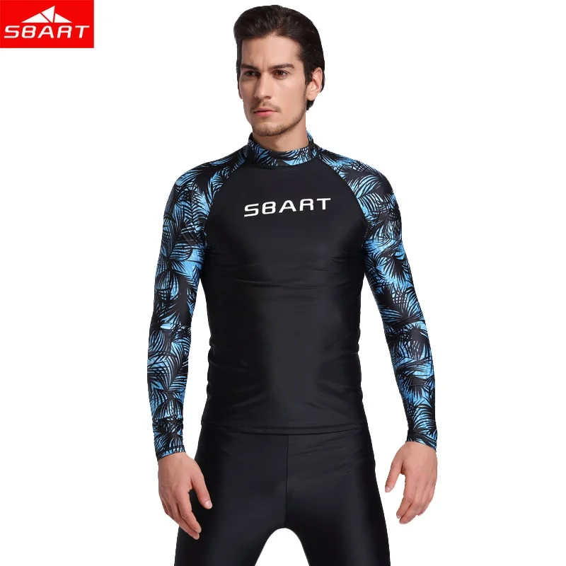 

SBART Rashguard Men Top 2018 Swimsuit Short Sleeve Jacket UPF 50+ Mens Rash Guard Swim Shirts Tops Lycra Surfing Swimwear