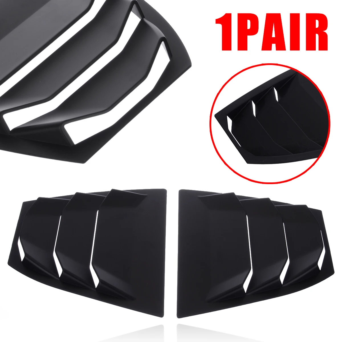 

Mayitr 2pcs Car Styling Rear Window Sticker Black Auto Side Window Louver Scoop Cover Vent For Mazda 3 Axela Sedan 2014-2017