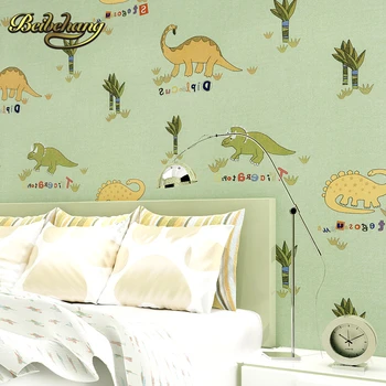 

beibehang wall paper. papel de parede 3d Cartoon Dinosaurs environmental non-woven wallpaper boys and girls room bedroom