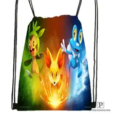 Custom Cartoon-Pokemon-Cute Drawstring Backpack Bag Cute Daypack Kids Satchel (Black Back) 31x40cm#180611-01-24