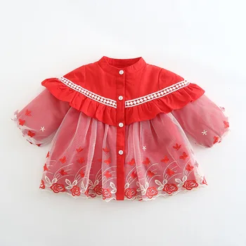 

Brand New Baby Girl Winter Princess Dress Coat Infant Girls Lace Flowers Cotton Padded Thick Warm Dresses Kids Clothes
