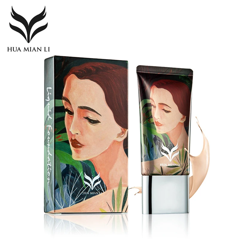 HUAMIANLI Brand Liquid Foundation Makeup Moisturizer Flawless Face Base BB CC Cream Long Lasting Primer Concealer