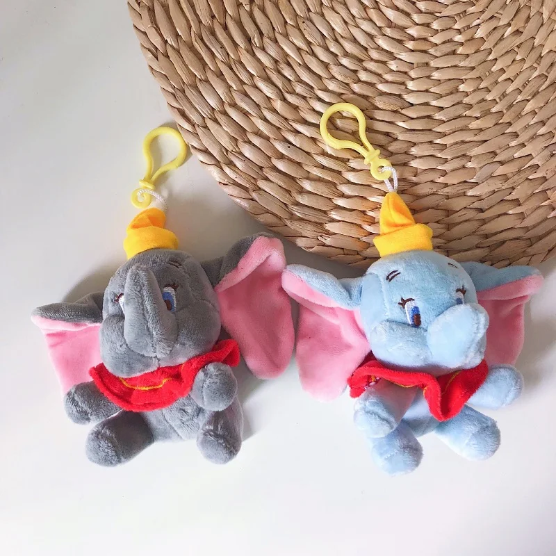 12 см Подвеска Dumbo Peluche, Мультяшные мягкие животные, игрушечные Слоны, плюшевые игрушки для детей, детская сумка для девочек, брелок для ключей