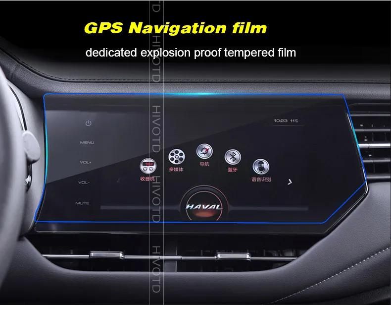 Hivotd для maval F7 хавал ф7 Автомобильная gps навигация Закаленное стекло пленка Авто центр управления Сенсорный Экран Защитная Наклейка аксессуары,автотовары