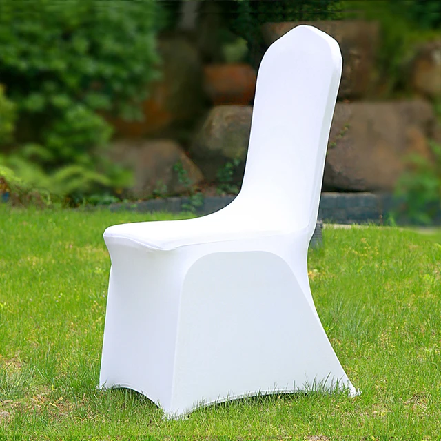 100pcs Universal Cheap Hotel White Chair Cover office Lycra Spandex