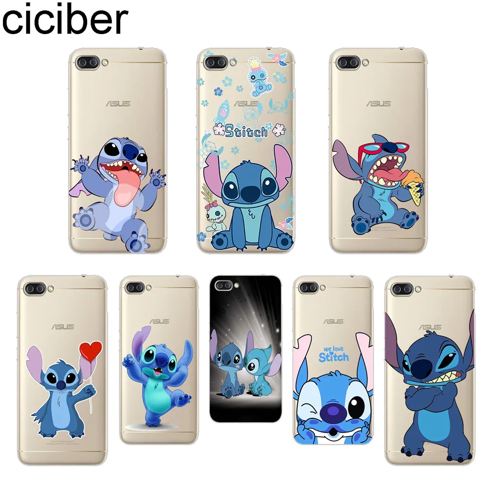 

ciciber Cartoon Stitch For ASUS ZenFone 5 4 3 3S Max Pro Plus Laser Deluxe Selfie Z Q Lite Soft Cover Clear TPU Phones Cases