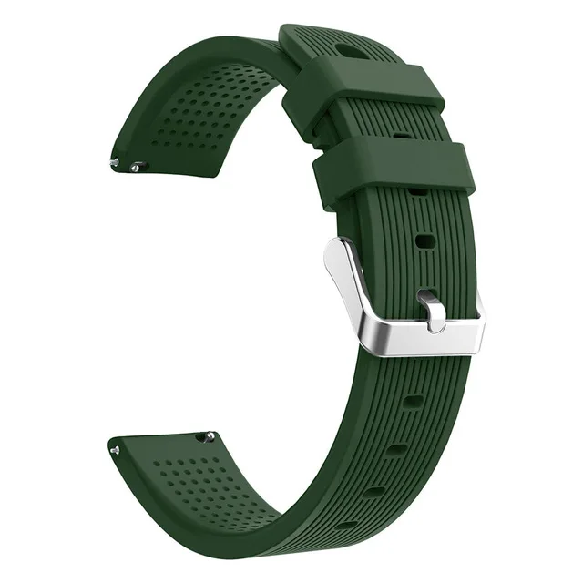 20 мм силиконовый ремешок для Amazfit ремешок Bip мягкий резиновый ремень для Huami Amazfit Bip GTR 42 мм GTS Smartwatch Браслет ремешок для часов - Цвет: Army green Green
