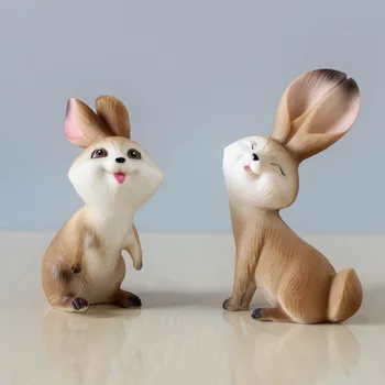 

Rabbit resin rabbit home Creation room bookcase resin animal wine cabinet lovely statues sculpture Home wedding decoration dies