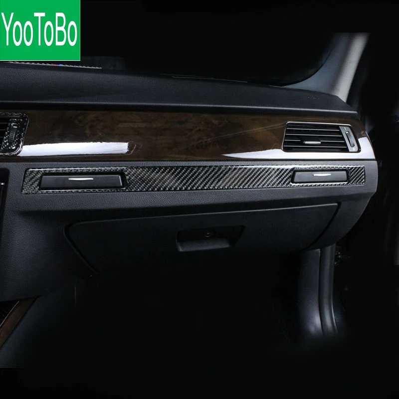 Us 18 09 21 Off For Bmw E90 E92 E93 Interior Trim Carbon Fiber Copilot Water Cup Holder Panel Decor Cover Moulding 3 Series Lhd Rhd Accessories In