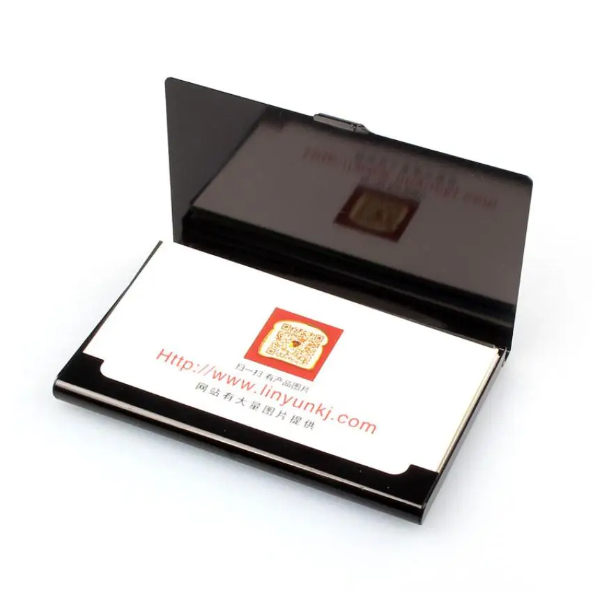 Нержавеющая Сталь Алюминий металлическая коробка Бизнес ID кредитный держатель для карт чехол Обложка для паспорта tarjetero - Цвет: as show