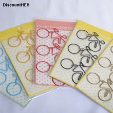 3 шт./компл. зажим металлический в форме велосипеда, бумажные зажимы, цветные забавные кавайные закладки, офисные школьные Канцтовары, случайный цвет