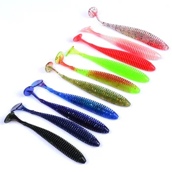 

Soft Bait Shad Fly Fishing Silicon Rubber Fish Paddle Tail Artificial Baits 8.5cm 2.4g 10pcs Fishing Gear