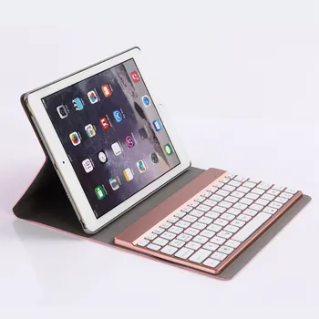 

For iPad Air iPad 5 Slim 360 Degree Swivel Leather Case Stand Cover+Detachable 7 Colors LED Backlit Wireless Bluetooth Keyboard