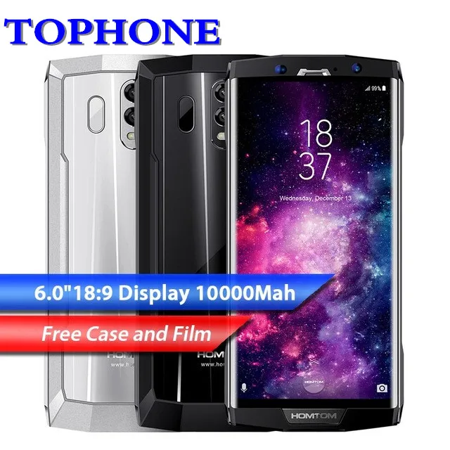 HOMTOM HT70 смартфон 4G 10000 мАч 18:9 6 0 &quotFHD mtk6750t восемь ядер android 7 B + двойной сзади камеры 16