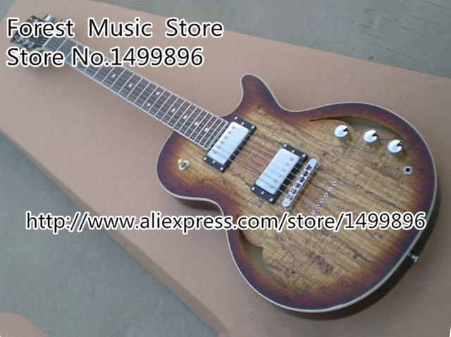 Best price at $347 Cheap Top Selling Chinese Grain Finish Parkwood Custom Electric Guitar Hollow Maple Body Guitar Left Handed Available