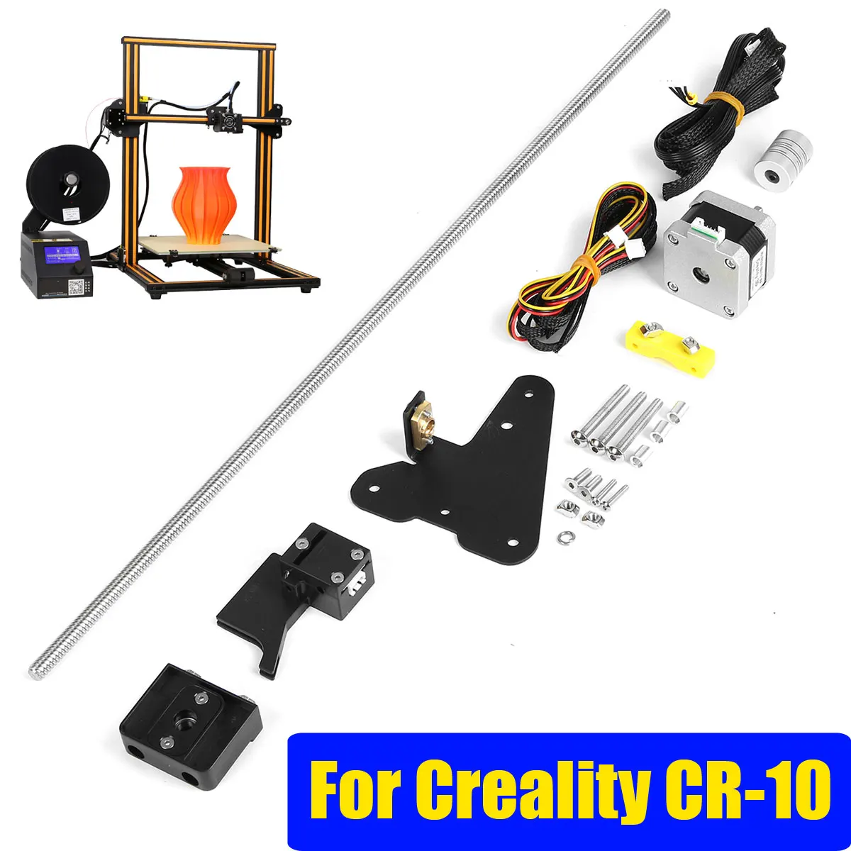 

S SKYEE 3D Printer Parts For Creality CR-10 Dual Z-axis Upgrade + Filament Sensor + Z Motor Bracket + Z Stepping Cable + Coupler
