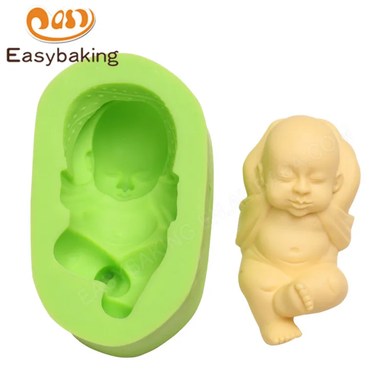 chocolate mold cake decoration fondant mold gumpaste resin mold Baby mould 3D baby silicone mold cute baby mould