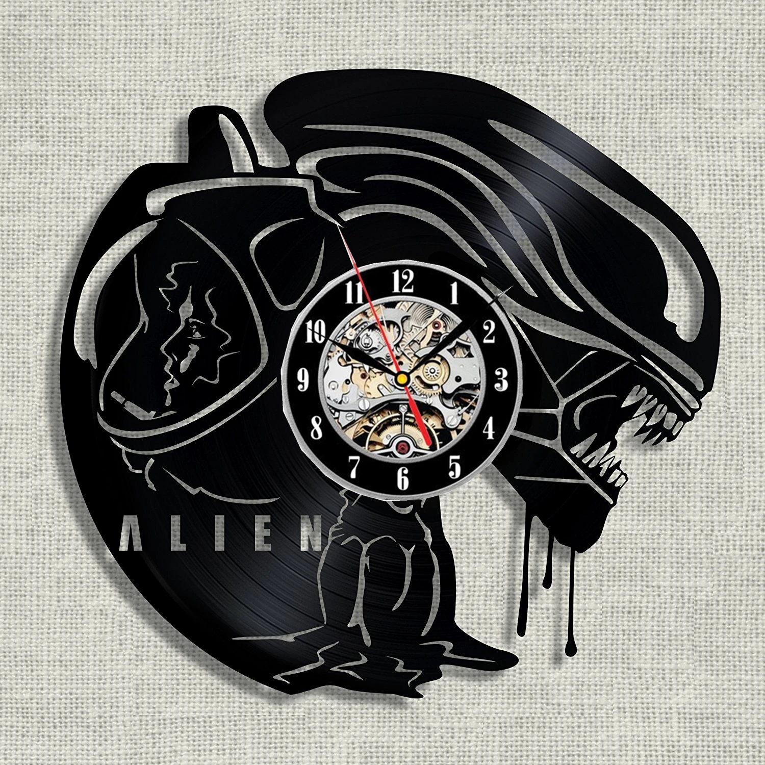 

Alien vinyl clock Record Wall Clock 12", The Best Gift for Decor