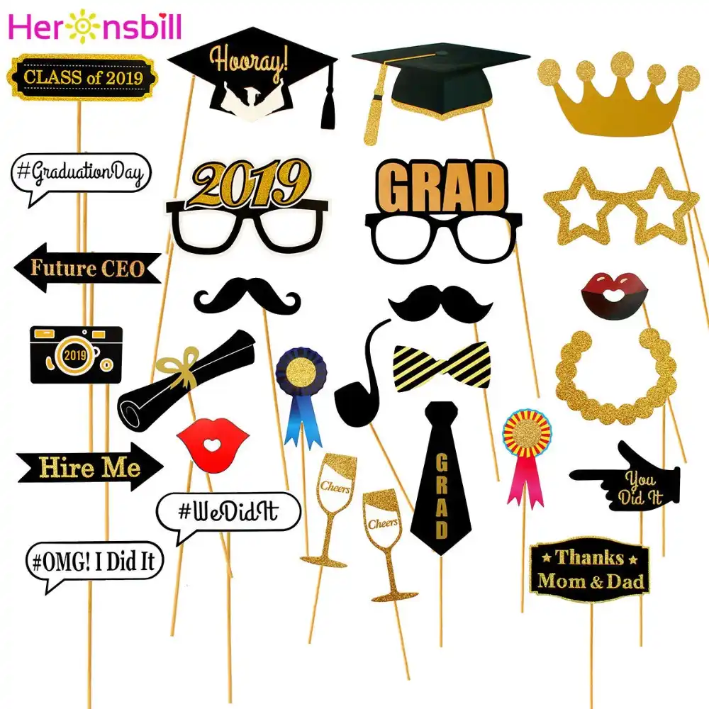detail feedback questions about heronsbill 28pcs photo booth props