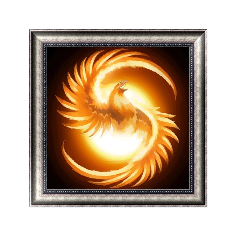 

New 5D DIY Diamond Embroidery Painting Gold Bird Cross Stitch Wall Home Decor Crafts