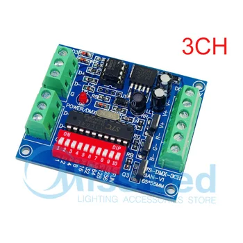 

3Chanel Easy dmx Controller,RGB LED dmx512 dimmer for LED strip light,LED DMX512 decoder,DC5V-24V,LED RGB dump node,LED module