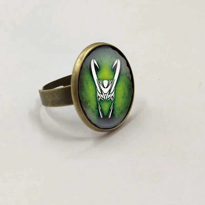 Loki God of Mischief стеклянное кольцо чокер винтажное массивное ювелирные