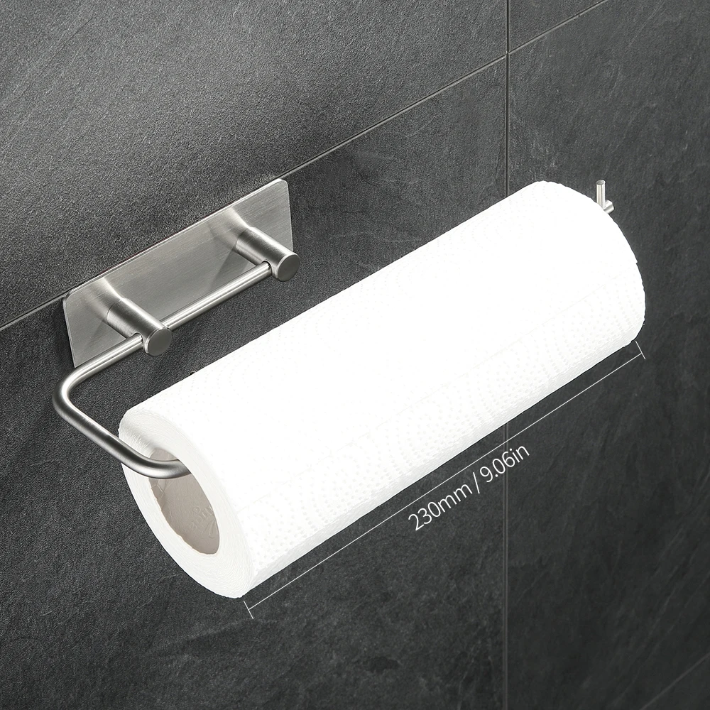 

Stainless Steel Wall Mount Horizontal Paper Towel Holder Kitchen Paper Towel Rack Dispenser Rack for Tissue Roll for Home Bar