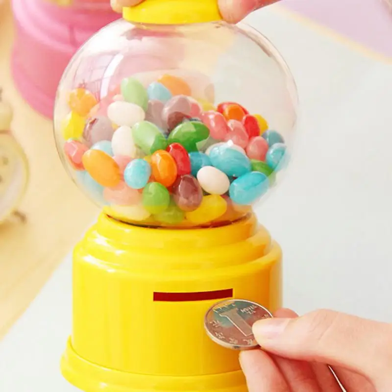 

1PC Cute Sweets Mini Candy Machine Bubble Gumball Dispenser Coin Bank Kids Toy Multi-Colors Money Saving Box Baby Gift Toys