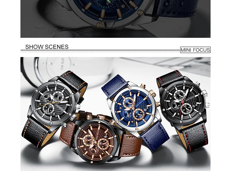 Men Watches 2019 MINIFOCUS Fashion Sport Quartz Clock Mens Watches Top Brand Luxury Waterproof Chronograp Men's Wrist Watch 2019 (25)