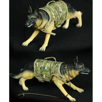 

Cute Puppy Statue Simulation Animal Wolf dog Police dog With body armor Resin Action Figure Collectible Model Toy 22CM BOX P1545