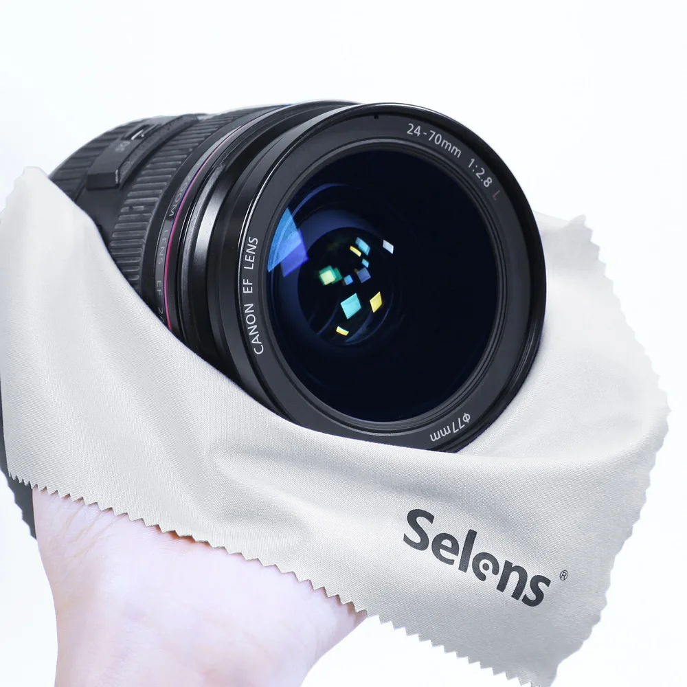 Selens Супер тонкая ткань для чистки линз из микрофибры 20*20 см для DSLR камеры ЖК-монитор очки оптический фильтр