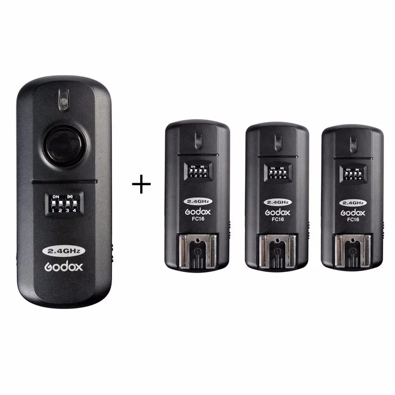 

Godox FC-16 2.4GHz Wireless Flash Trigger With 3 PCS Receivers for Nikon