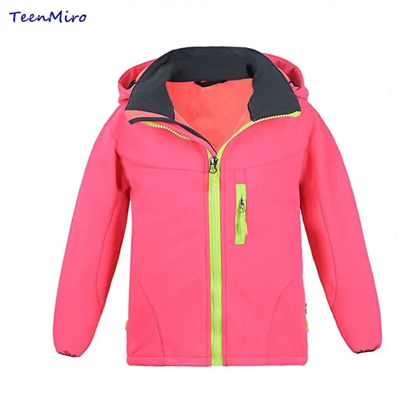 Kids Softshell Hiking Jackets Boy Girl Sport Coat Clothes